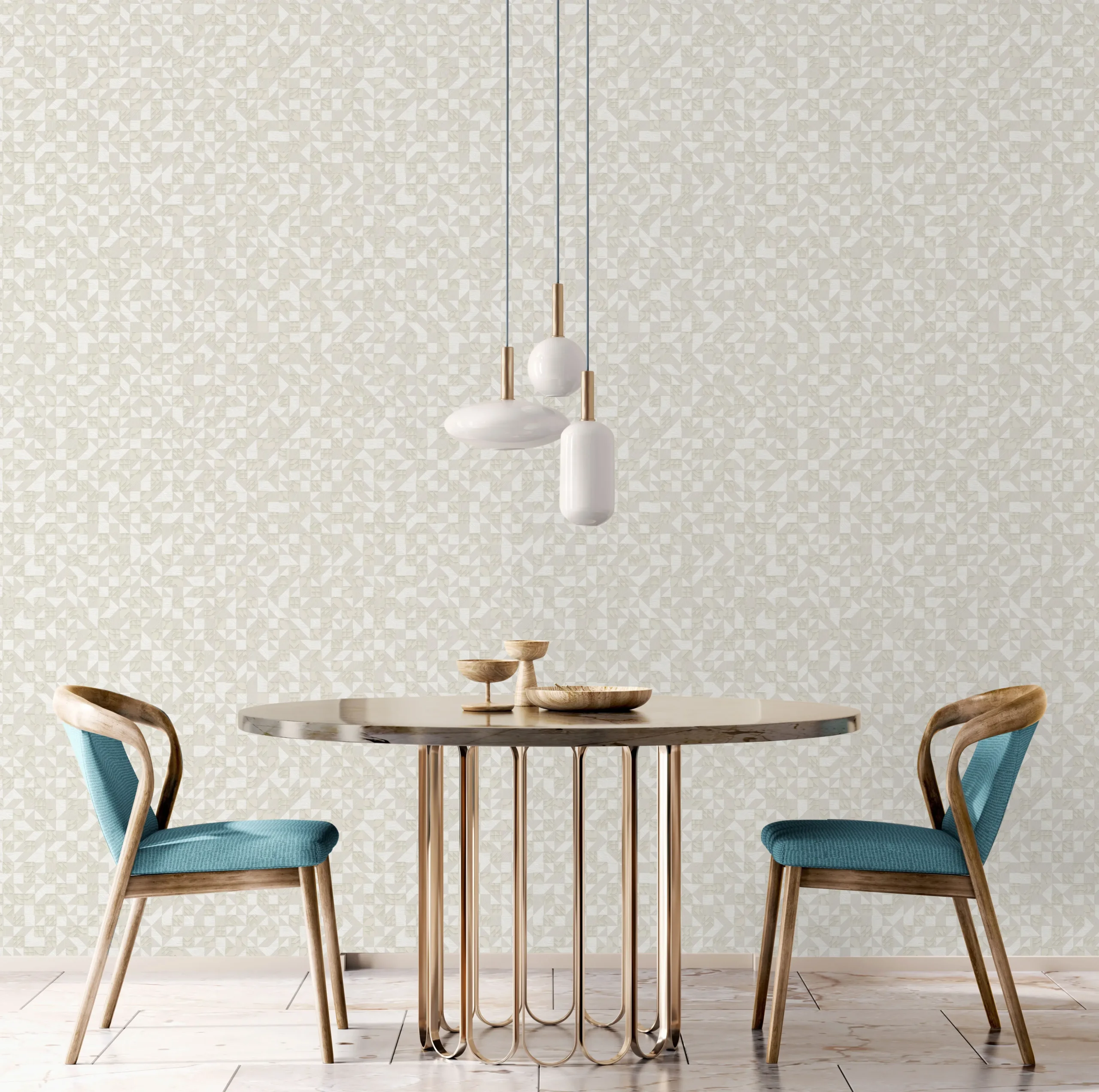 Beige Embossed Wallpaper – Understated Glitter (24106-3)